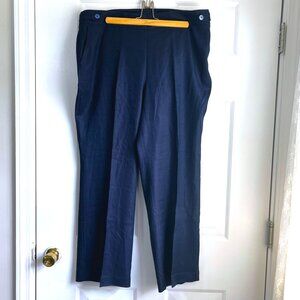NWT Talbots Navy Blue Linen Dress Pants Size 16 WP